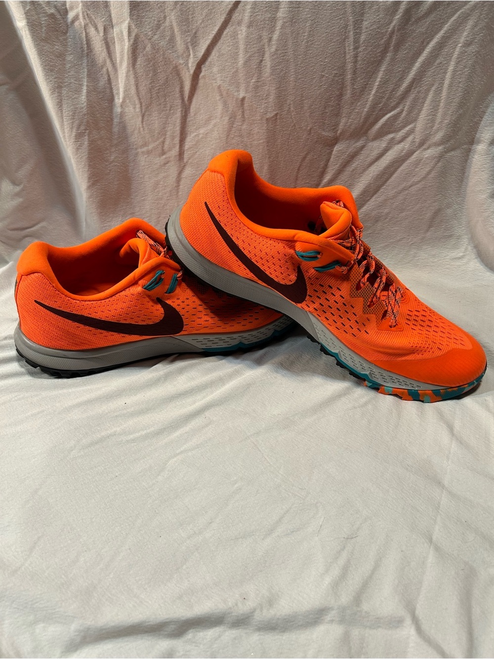 Nike Bright Orange Running Sneakers with Black Swoosh